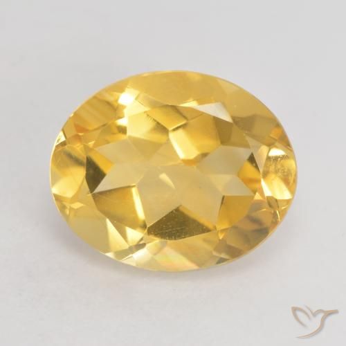 3.04ct 天然 中金 黄水晶, 椭圆形, VVS-VS