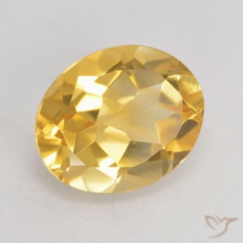3.04克拉天然黄水晶，椭圆形，VVS-VS