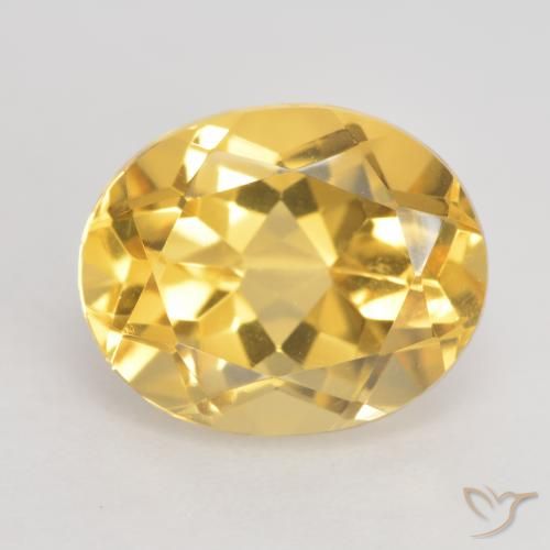 3.66ct 天然 中金 黄水晶, 椭圆形, VVS-VS