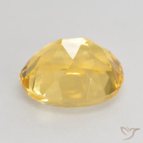 3.66克拉天然黄水晶，椭圆形，VVS-VS