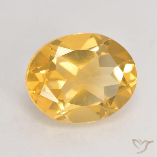 3.24克拉天然黄水晶，椭圆形，VVS-VS