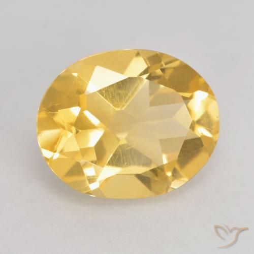 3.15克拉天然黄水晶，椭圆形，VVS-VS