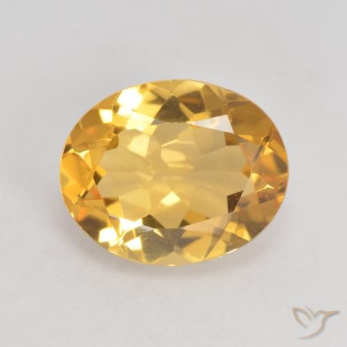 2.96ct 天然 中金 黄水晶, 椭圆形, VVS-VS