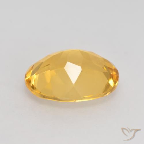 2.96克拉天然黄水晶，椭圆形，VVS-VS