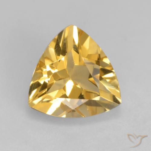 1.76ct 天然 中金 黄水晶, 胖三角形, VS