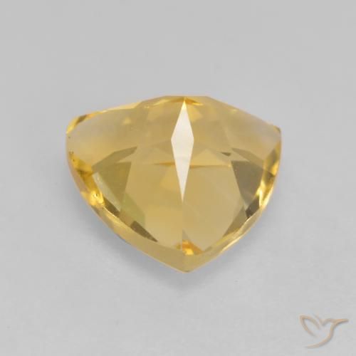 1.76克拉天然黄水晶，胖三角形，VS