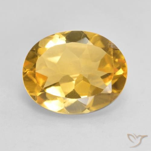 3.06ct 天然 深金橙色 黄水晶, 椭圆形, VVS-VS