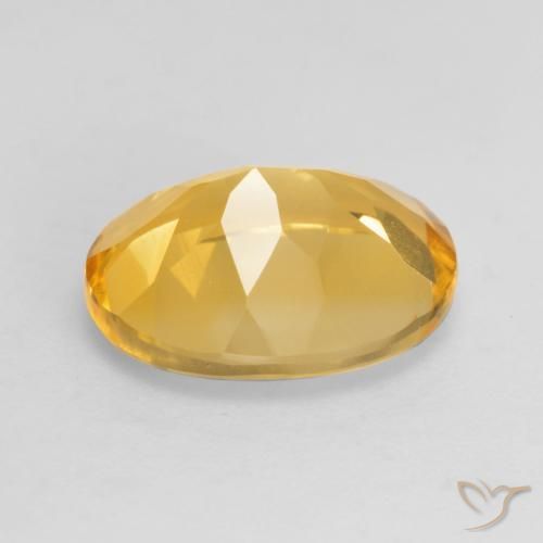 3.06克拉天然黄水晶，椭圆形，VVS-VS