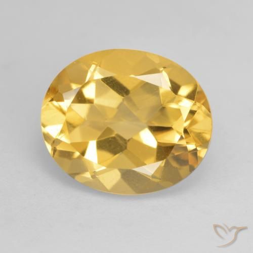 3.63ct 天然 深金橙色 黄水晶, 椭圆形, VVS-VS