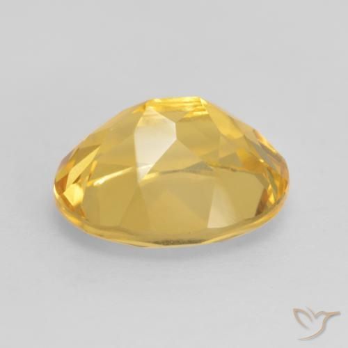 3.63克拉天然黄水晶，椭圆形，VVS-VS