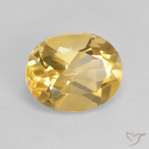 3.21克拉天然黄水晶，椭圆形，VVS-VS