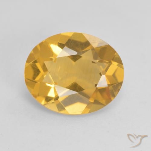 2.78ct 天然 中深金色 黄水晶, 椭圆形, VS