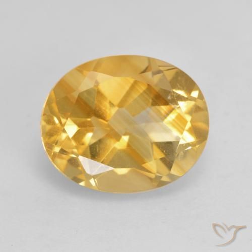 3.73ct 天然 深金橙色 黄水晶, 椭圆形, VS