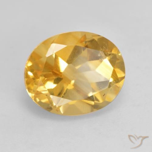 3.73克拉天然黄水晶，椭圆形，VS