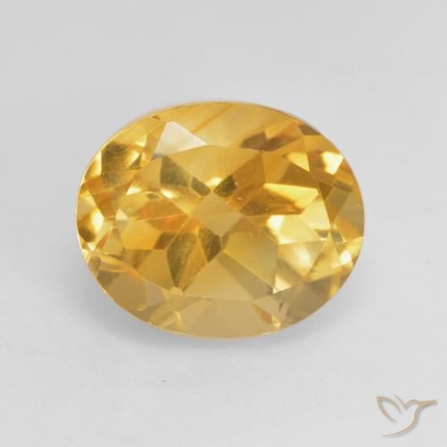 3.79ct 天然 深金橙色 黄水晶, 椭圆形, VS