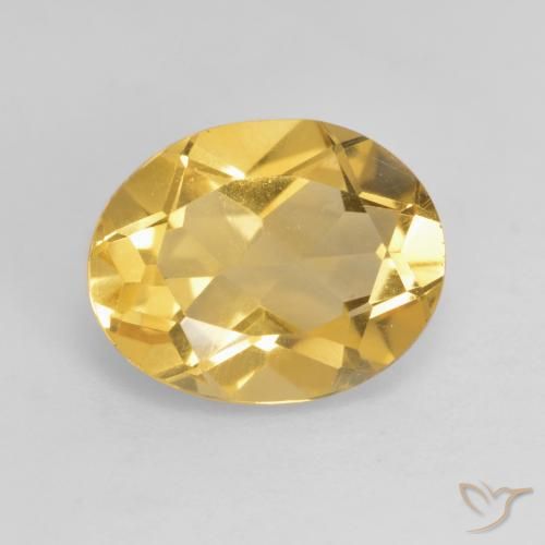 2.90ct 天然 深金橙色 黄水晶, 椭圆形, VS