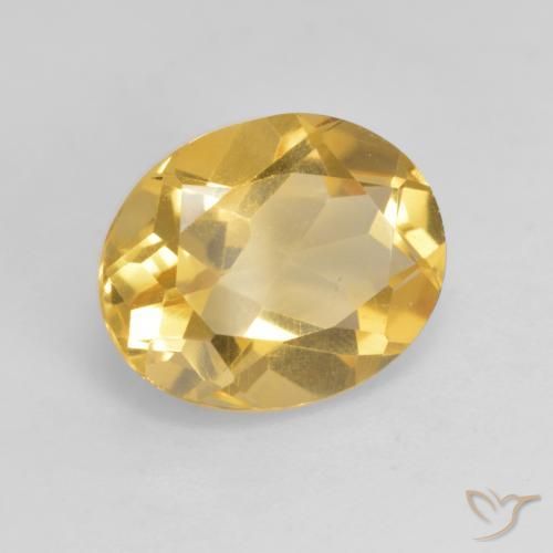 2.90克拉天然黄水晶，椭圆形，VS