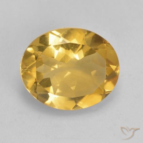 3.34ct 天然 中金 黄水晶, 椭圆形, VS