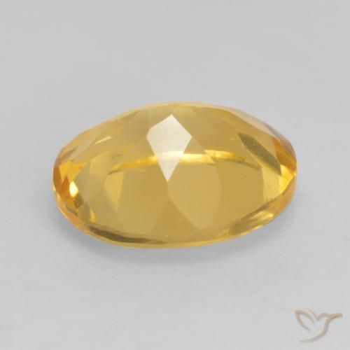 3.34克拉天然黄水晶，椭圆形，VS