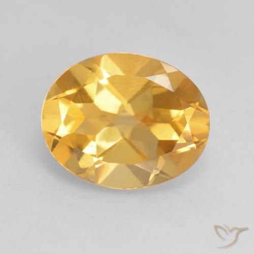 3.17ct 天然 亮金 黄水晶, 椭圆形, VVS-VS