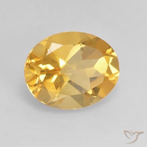 3.17克拉天然黄水晶，椭圆形，VVS-VS