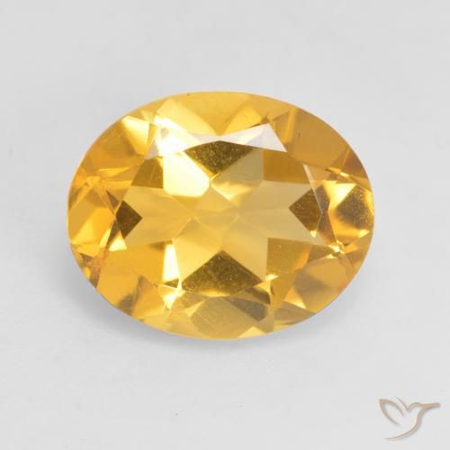 3.17ct 天然 中金 黄水晶, 椭圆形, VVS-VS
