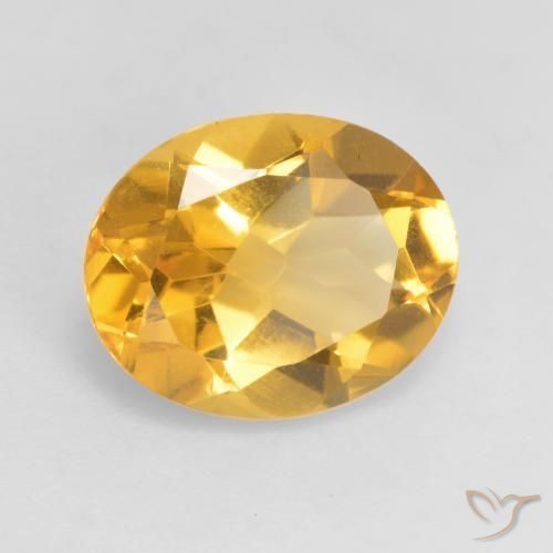 3.17克拉天然黄水晶，椭圆形，VVS-VS