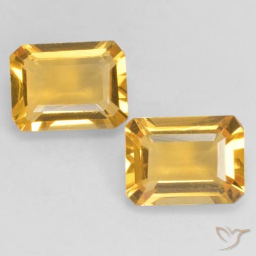 2.70ctw 天然 深金 黄水晶, 祖母绿式切割, VVS-VS