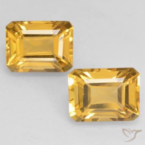 3.43ctw 天然 金色 黄水晶, 祖母绿式切割, VVS-VS