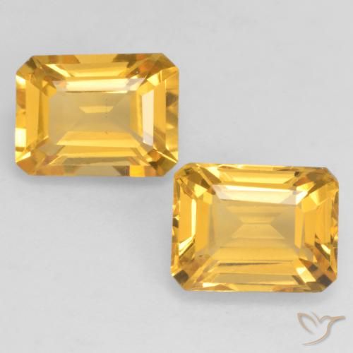 3.21ctw 天然 亮金 黄水晶, 祖母绿式切割, VVS-VS