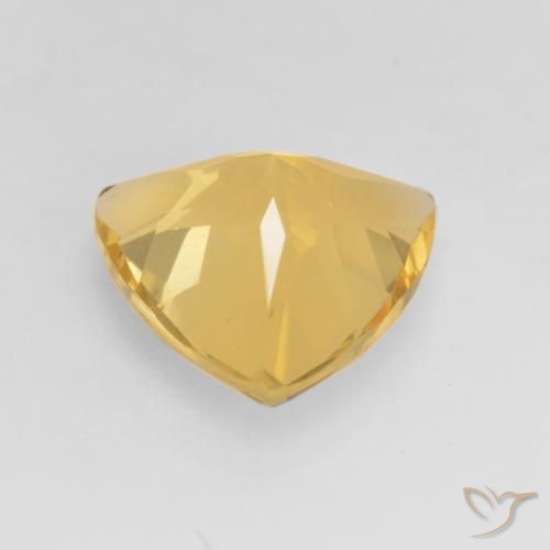 2.05克拉天然黄水晶，胖三角形，VVS-VS