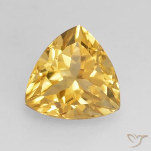 2.29ct 天然 中金 黄水晶, 胖三角形, VVS-VS