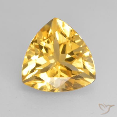 2.20ct 天然 金色 黄水晶, 胖三角形, VVS-VS