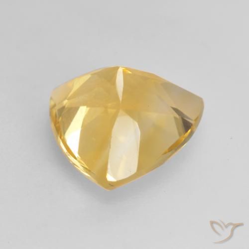 2.20克拉天然黄水晶，胖三角形，VVS-VS