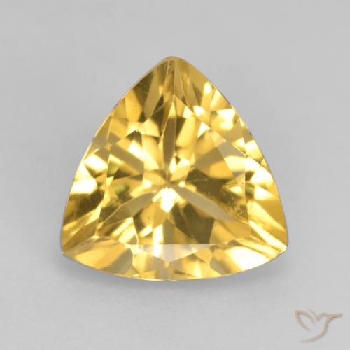 2.18ct 天然 金色 黄水晶, 胖三角形, VVS-VS