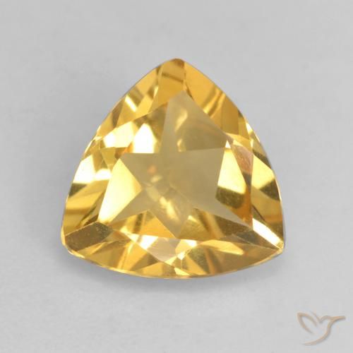 1.96ct 天然 中金 黄水晶, 胖三角形, VVS-VS