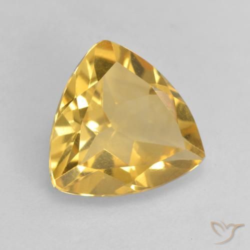1.96克拉天然黄水晶，胖三角形，VVS-VS