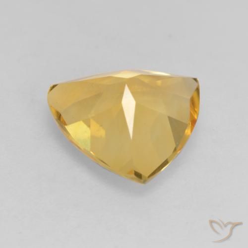 1.96克拉天然黄水晶，胖三角形，VVS-VS