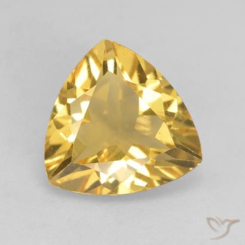 2.02ct 天然 金色 黄水晶, 胖三角形, VVS-VS