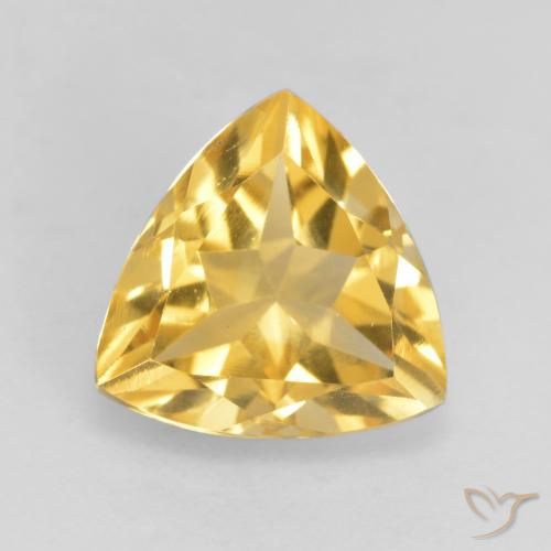 2.20ct 天然 金色 黄水晶, 胖三角形, VVS-VS