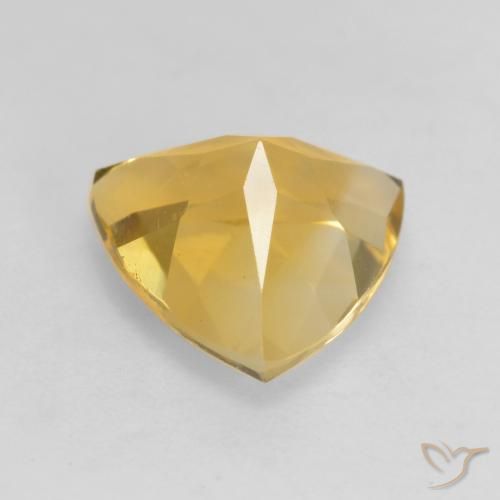 2.20克拉天然黄水晶，胖三角形，VVS-VS