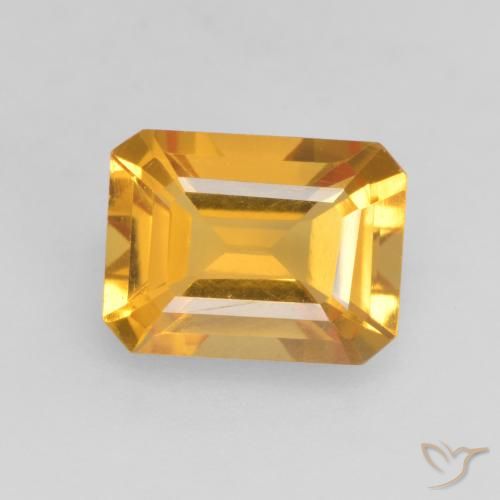 1.38ct 天然 深金色 黄水晶, 祖母绿式切割, VVS-VS