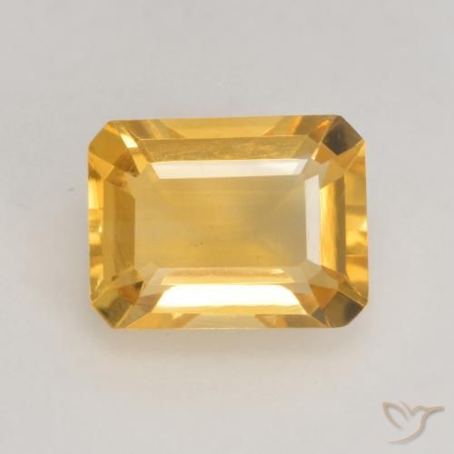1.60ct 天然 亮金 黄水晶, 祖母绿式切割, VVS-VS