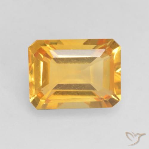 1.57ct 天然 深金色 黄水晶, 祖母绿式切割, VVS-VS