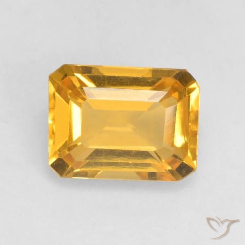1.51ct 天然 深金色 黄水晶, 祖母绿式切割, VVS-VS