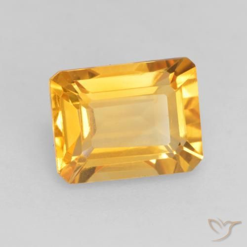 1.55克拉天然黄水晶，八边形，VVS-VS