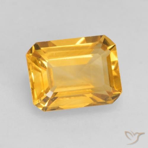 1.54克拉天然黄水晶，八边形，VVS-VS