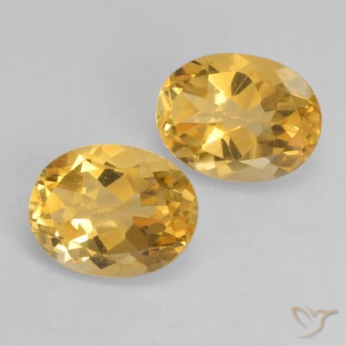 3.57克拉天然黄水晶，椭圆形，VS