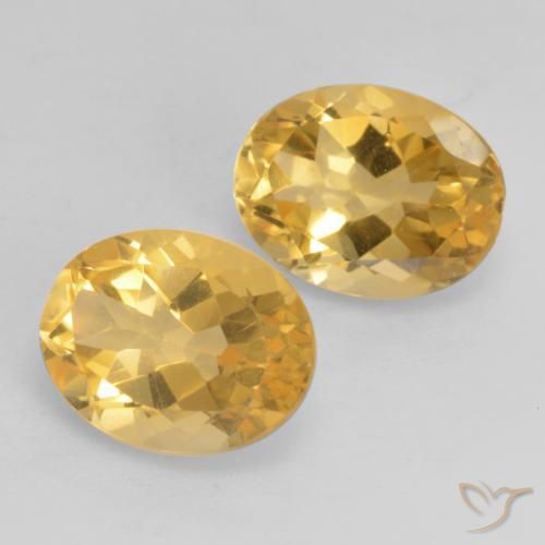3.45克拉天然黄水晶，椭圆形，VVS-VS