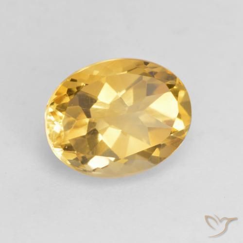 1.83克拉天然黄水晶，椭圆形，VVS-VS